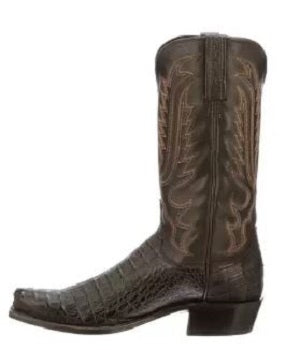 Lucchese Men's Walter Barrel Brown/Chocolate Crocodile Boot N1159.73