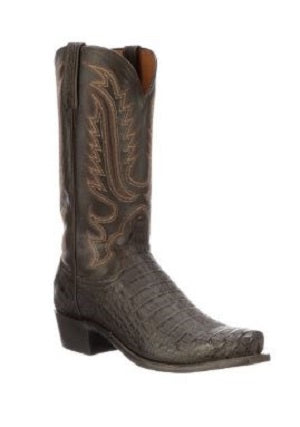 Lucchese Men's Walter Barrel Brown/Chocolate Crocodile Boot N1159.73
