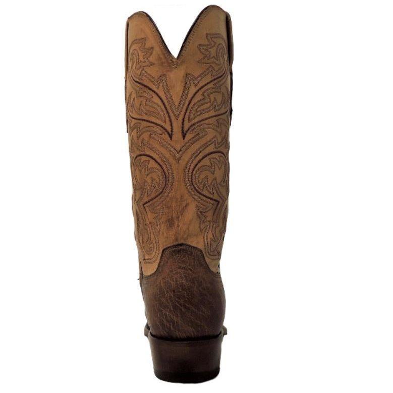 Lucchese Nathan Burnished Barnwood Smooth Ostrich Mens Snip Toe Boots N1160.74