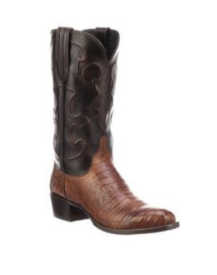 Lucchese Sienna Dark Brown Charles Mens Western Boots M1635.R4