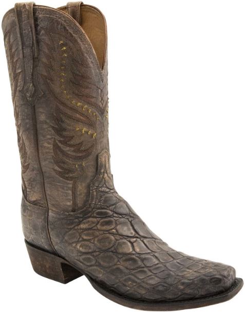 Lucchese Stonewash Tan Giant Alligator Mens Western Boot HL1020.73