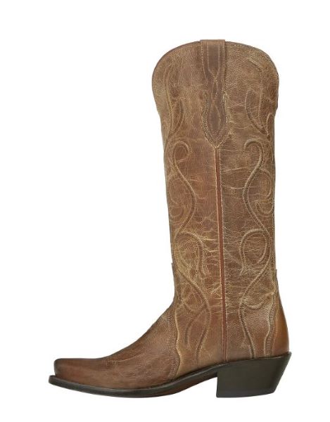 Lucchese Tan Burnished Patsy Women's 13 Inch Mad Dog Goat 7 Toe Triad Boots M5109.74-2352