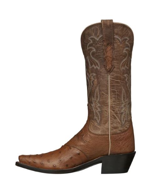 Lucchese Tan/Camel Augusta 12 Inch Women's Ostrich S5 Toe Boots M5603.S54