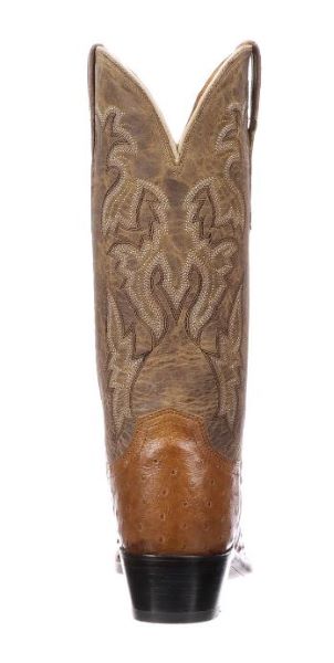 Lucchese Tan/Camel Augusta 12 Inch Women's Ostrich S5 Toe Boots M5603.S54