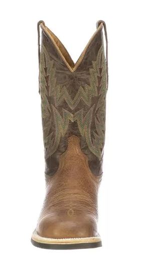 Lucchese Tan/Chocolate Rudy Mens Horseman Barn Work Boots M4091.WF