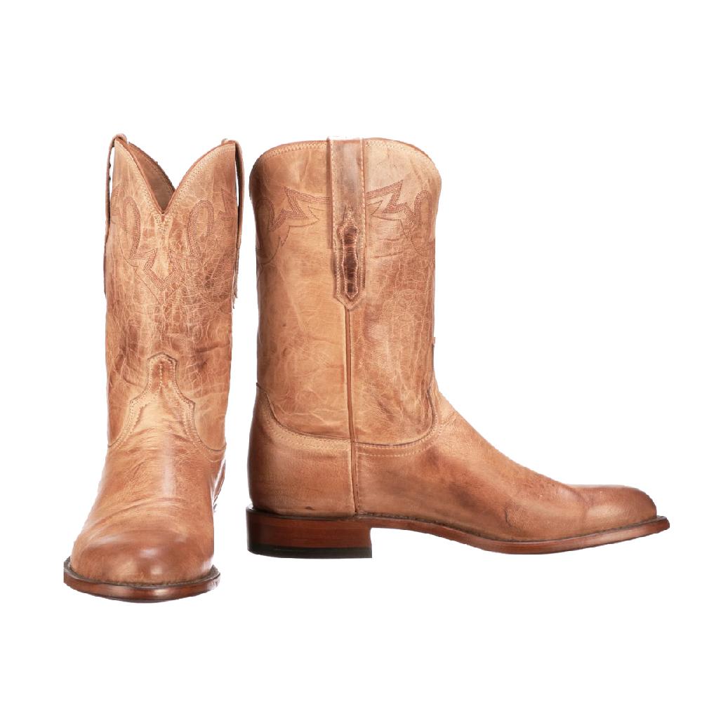 Lucchese Tan Goat Sunset Roper Men's Mad Dog Goat Leather Boots CL6506.C2-2532