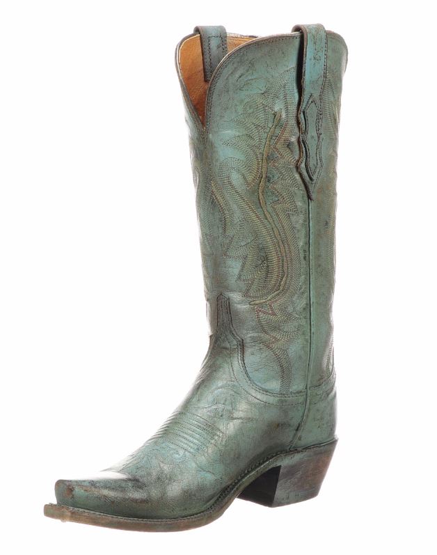 Lucchese Wynonna Mad Dog Goat Turquise Ladies Western Boot N4779.S54