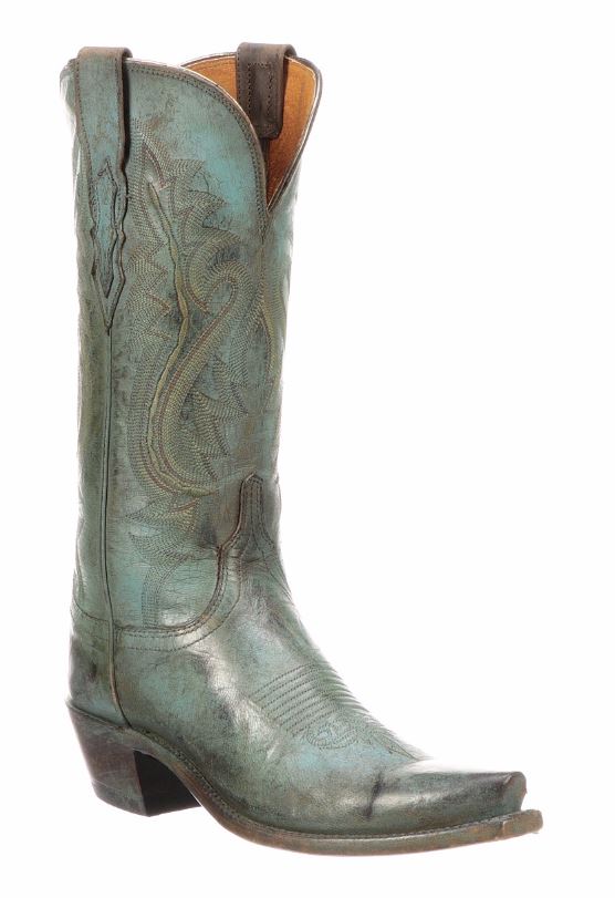 Lucchese Wynonna Mad Dog Goat Turquise Ladies Western Boot N4779.S54