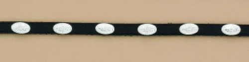 M and F Black and Silver Oval Concho Hat Band 02374-01