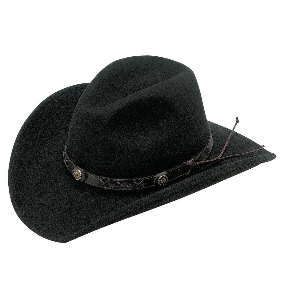 M and F Western Black Twister Dakota Crushable Wool Hat 7211001