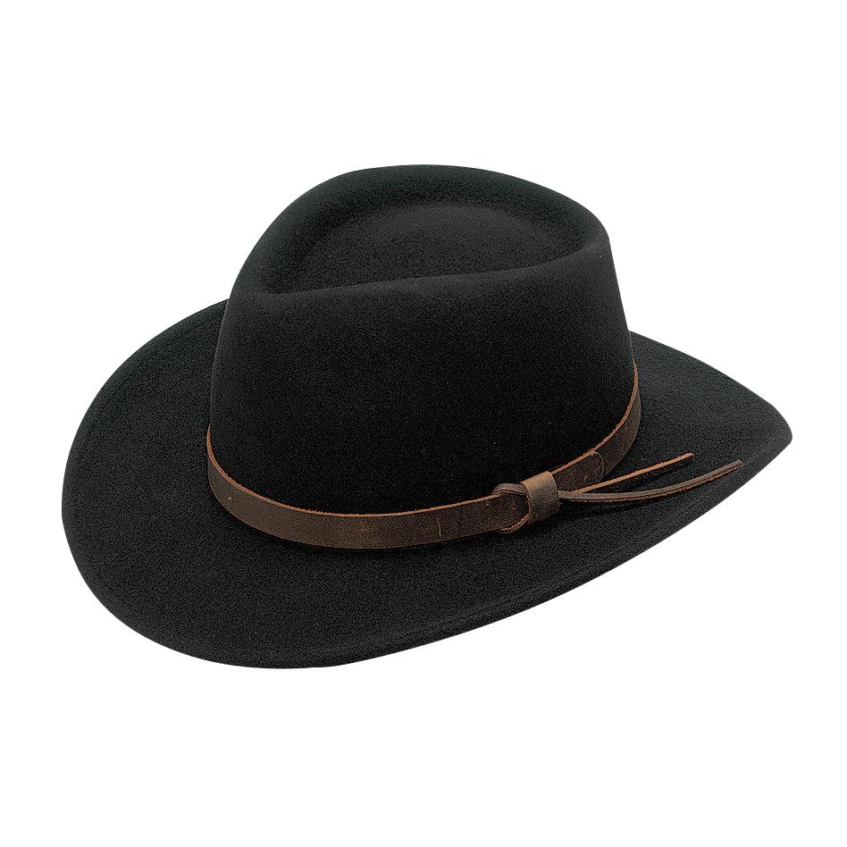 M and F Western Black Twister Durango Crushable Wool Hat 7211201