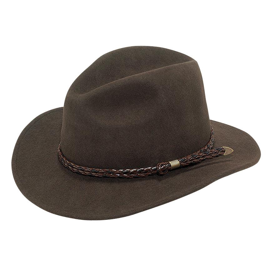 M and F Western Brown Omaha Crushable Wool Hat 7211402