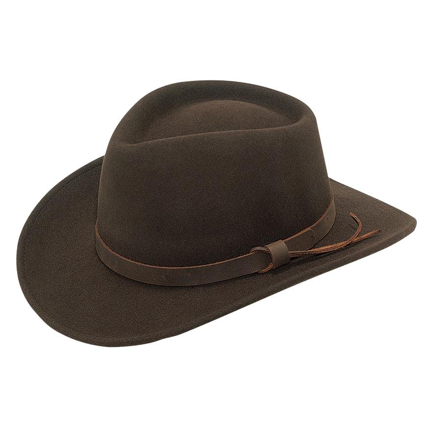 M and F Western Brown Twister Durango Crushable Wool Hat 7211202