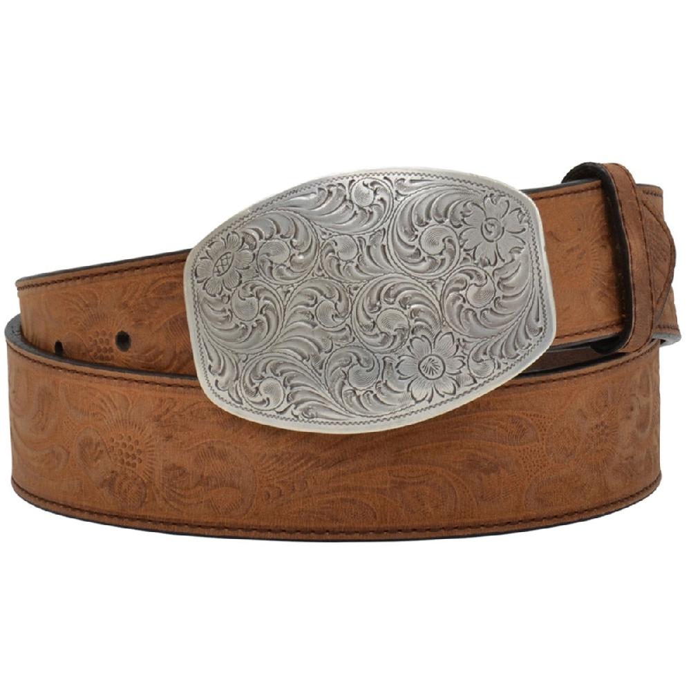 M&F Angel Ranch Womens Floral Tooled Belt DA5042
