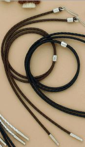 M&F Brown Braided Leather Stampede String 02966-02
