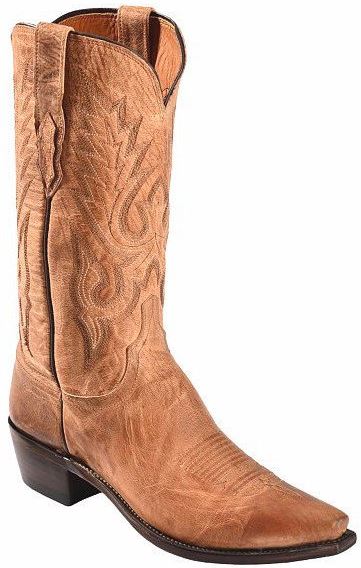 M1008.74 Tan Mad Dog Goat Lewis Lucchese Mens Western Boots