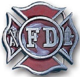 M96E Fireman's Cross Hand Enameled 3D Detailing Siskiyou Belt Buckles