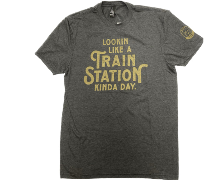 Mason Jar Label Charcoal Lookin' Like A Train Station Kinda Day LLATSKOD-CHAR