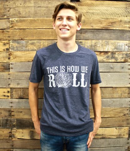 Mason Jar Vintage Navy How We Roll T-Shirt HOWWEROLL-VN