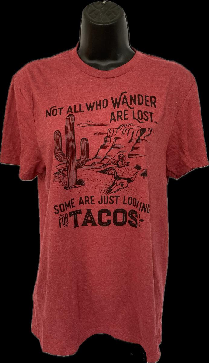 Mason Jar Vintage Red Wonder Taco Unisex Tee LOSTTACO-VR