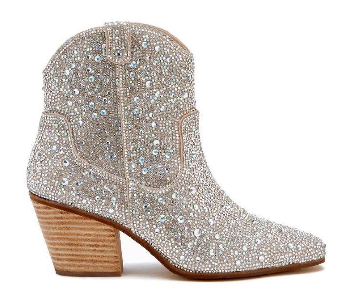 Matisse Clear Rhinestone Harlow Ankle Bootie HARLOW-CLEAR