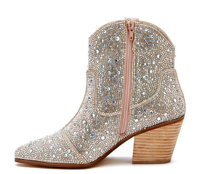 Matisse Clear Rhinestone Harlow Ankle Bootie HARLOW-CLEAR