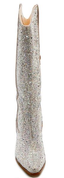 Matisse Clear Rhinestone Nashville Womens Knee High Western Boots NASHVILLE-BT