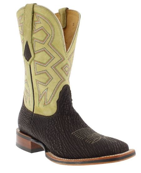 MD5102 Beige Nubuck Shark Square Toe Nocona Mens Western Cowboy Boots