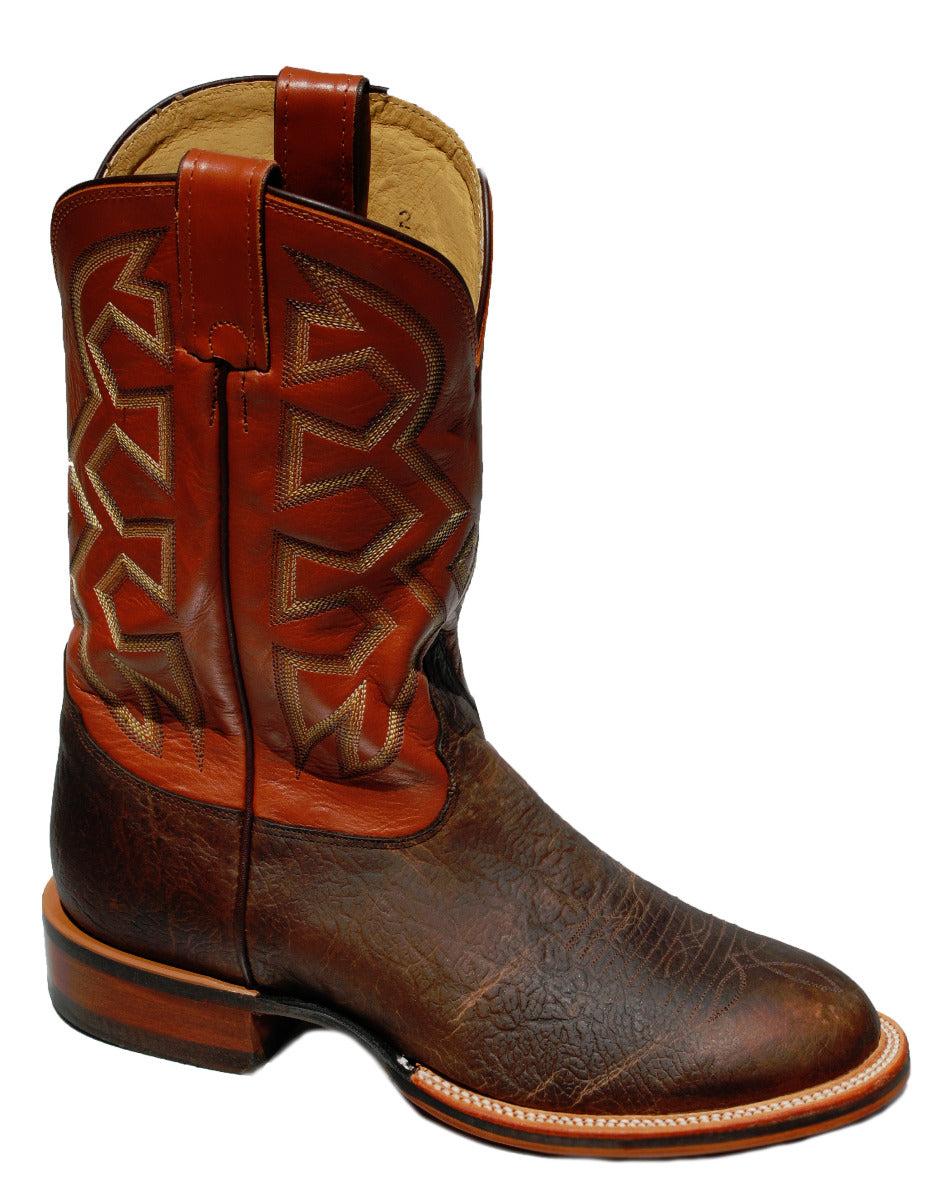 MD5320 Tan Bison Print Let's Rodeo Western Collection Mens Nocona Boots