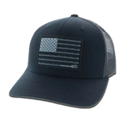 Men's Hooey Liberty Roper Black Snapback Hat 1905T-BK
