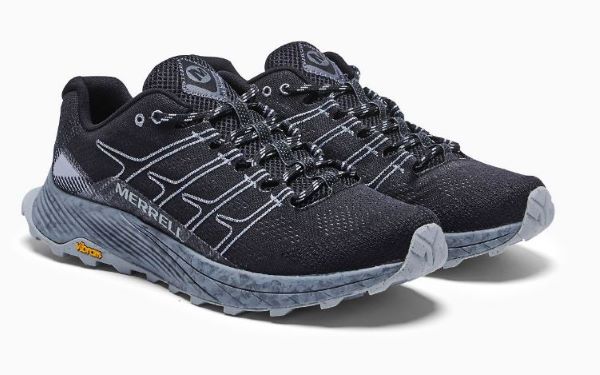 Merrell Black With Light Grey Accents Moab Flight Mens Shoes J066751