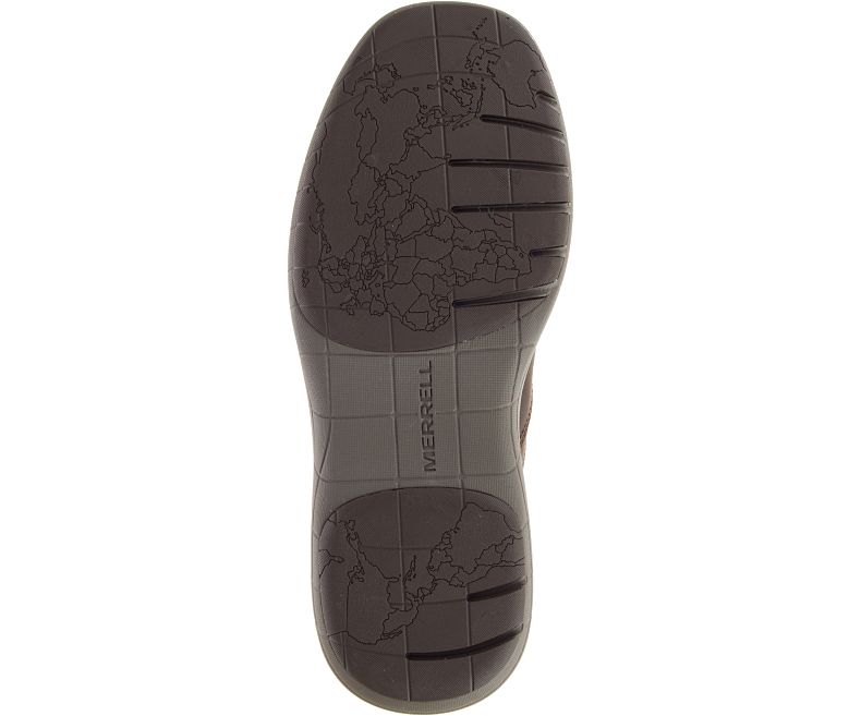 Merrell Brown World Vue Lace Leather Mens Comfort Shoes J94353