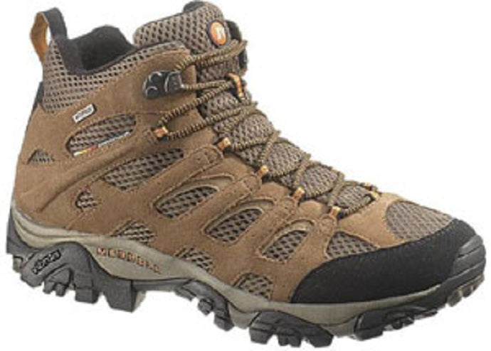 Merrell Moab Mid Waterproof Dura Leather/ Mesh Walnut Mens Hiker 88623