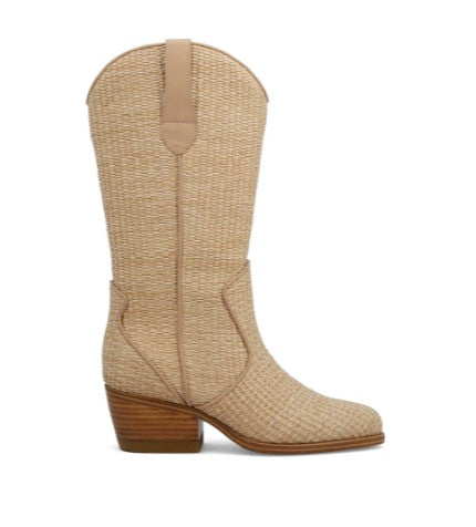 Mia Natural Leat Jenah Women's Raffia Western Flair Boots ML2411002