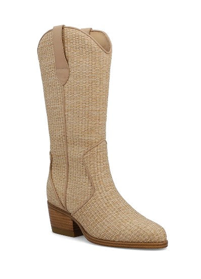 Mia Natural Leat Jenah Women's Raffia Western Flair Boots ML2411002