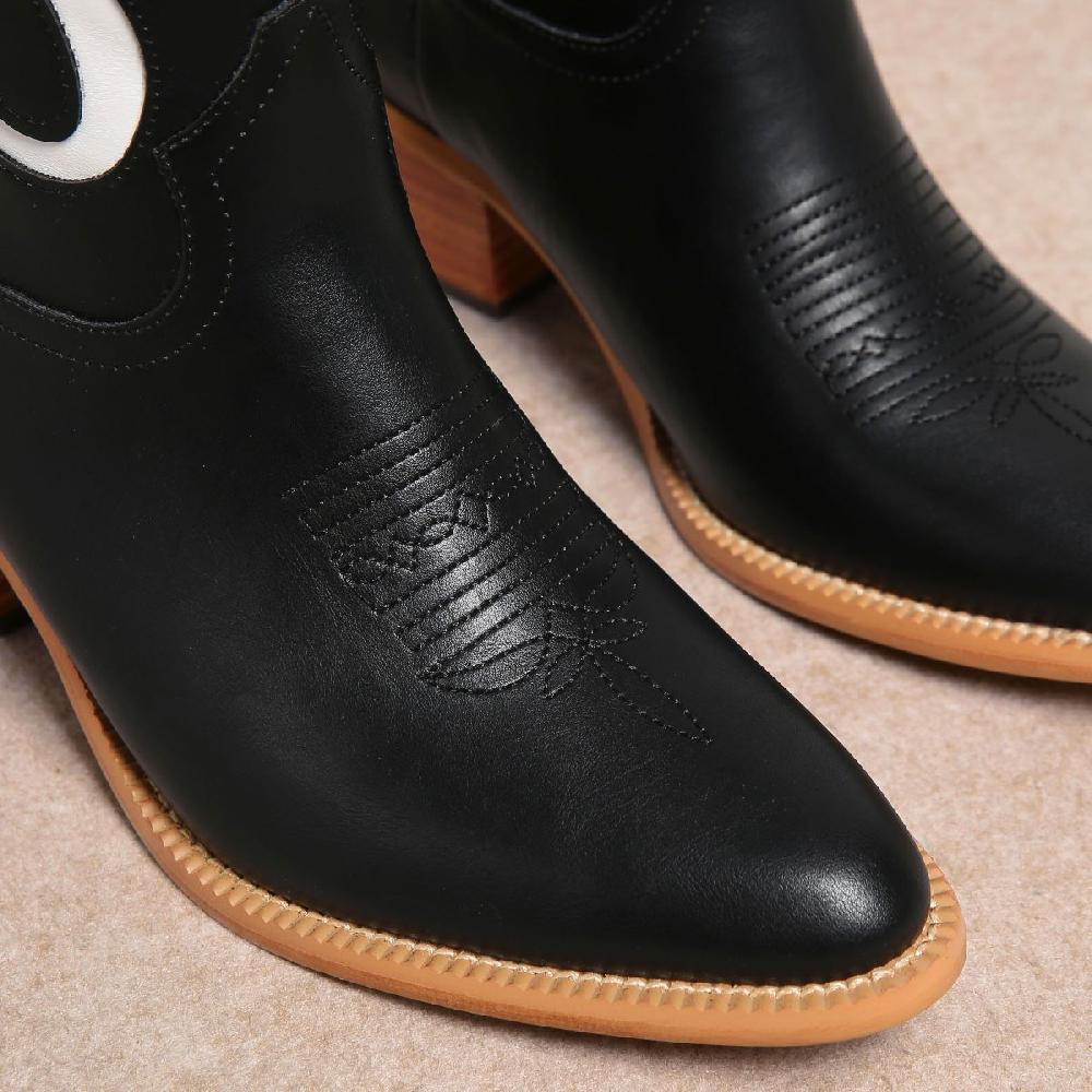 MIIM Black/White Ruby Women's Western Boots RUBY-BLKWHT