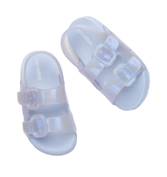 Mini Melissa Blue Glitter Cozy Toddler Sandals 35686-BG169