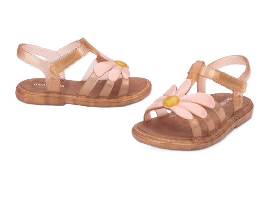 Mini Melissa Pearly Brown Hip Bloom Toddler Sandals 35902-AZ778