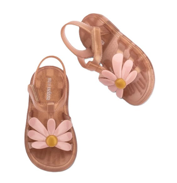 Mini Melissa Pearly Brown Hip Bloom Toddler Sandals 35902-AZ778