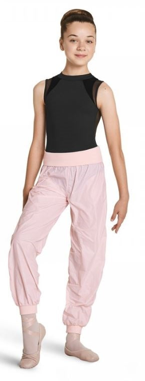Mirella by Bloch Light Pink Girls Roll Over Waist Rip Stop Pant M677C