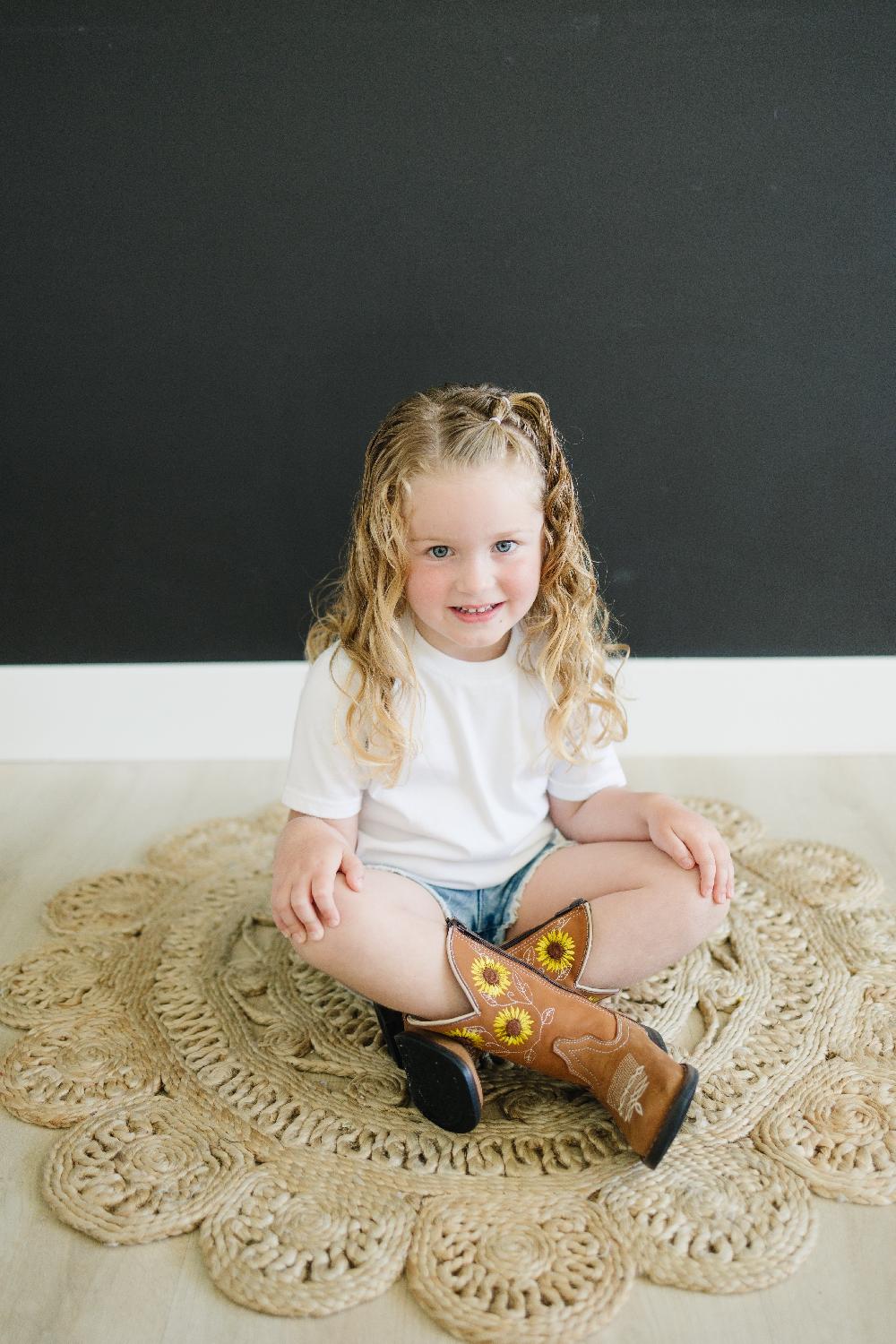 Mishmoccs Sunflower Little Kid Wide Square Toe Boots SUNFLOWERBOOT