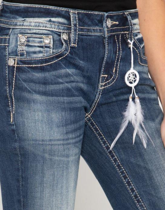 Miss Me Abstract Diamond Bootcut Jeans M3542B
