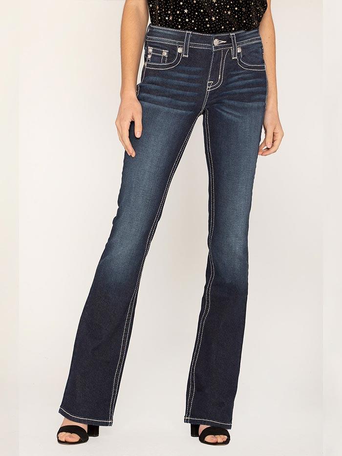 Miss Me Chole Embellished Live Bright Bootcut Womens Jeans M3493B