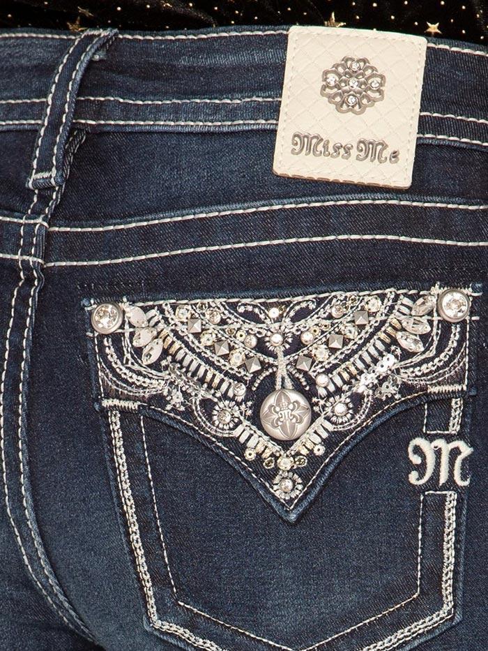 Miss Me Chole Embellished Live Bright Bootcut Womens Jeans M3493B