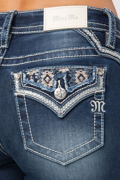 Miss Me Dark Wash Blown Aztec Bootcut Women's Jeans M3951B