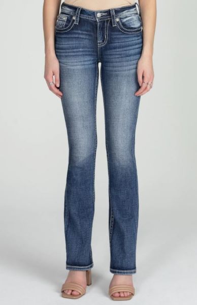Miss Me Medium Wash Midnight Desert Longhorn Women's Bootcut Denim Jeans M3165B