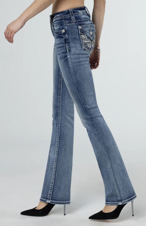 Miss Me Pop Wing 32 Inch Inseam Womens Bootcut Jeans M3080B57V