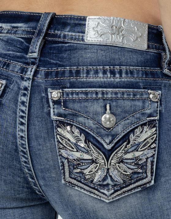 Miss Me Pop Wing 32 inch inseam Womens Bootcut Jeans M3080B57V