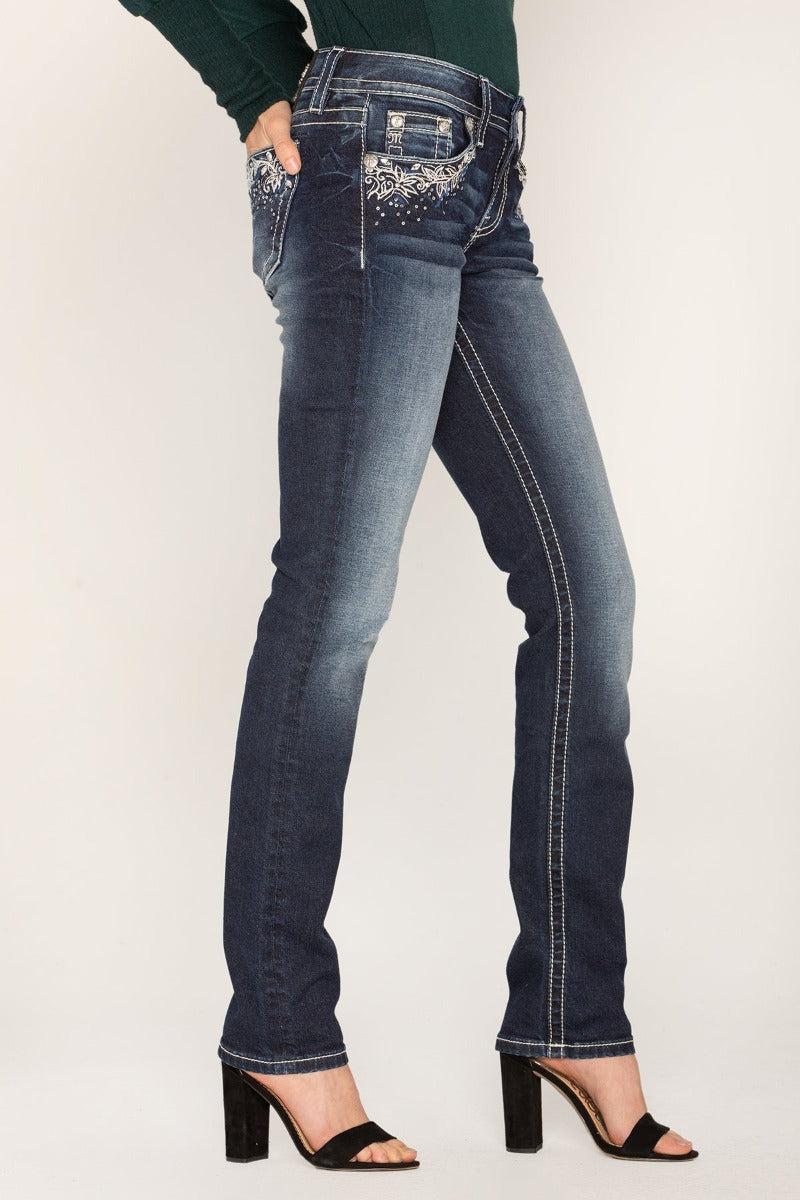 Miss Me Rock Your World Womens Straight Jeans M3495T