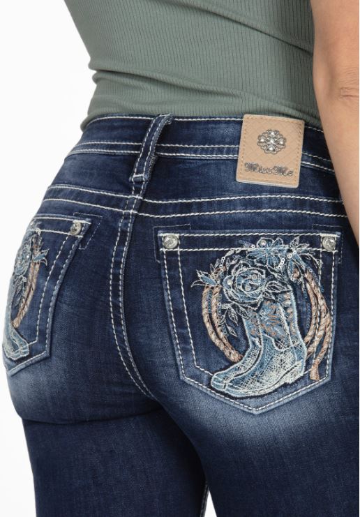 Miss Me Rope & Boots Womens Bootcut Jeans M9196B
